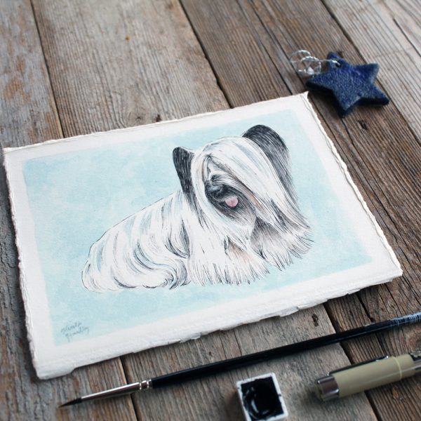 Cute Framed Original Dog Illustration - Image 6