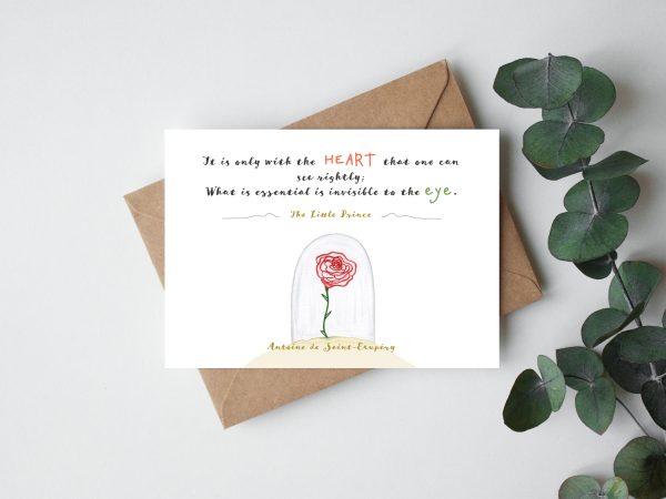 GREETING CARD 'Little Prince Rose'
