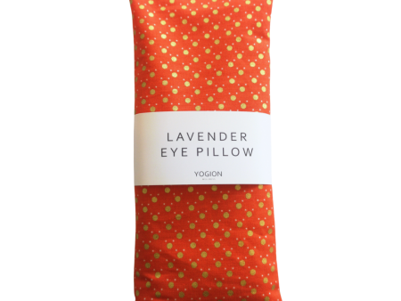 Lavender eye pillow-orange polka dot