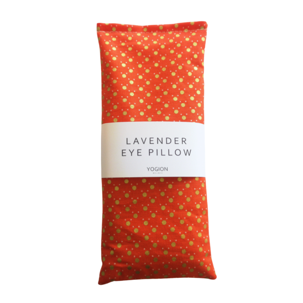 Lavender eye pillow-orange polka dot