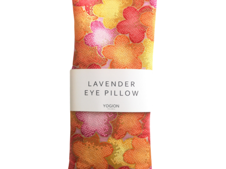 Lavender eye pillow orange pink daisies