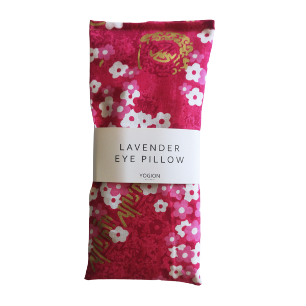 Lavender eye pillow - Pink Daisies Alfred Shaheen fabrics
