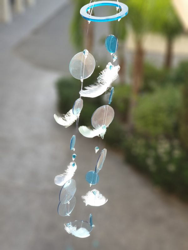Blue Feather Chime