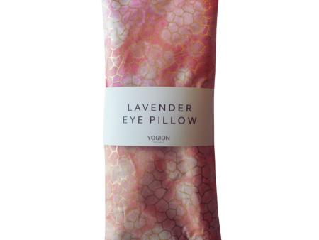 Lavender eye pillow Batik Salmon gold detail