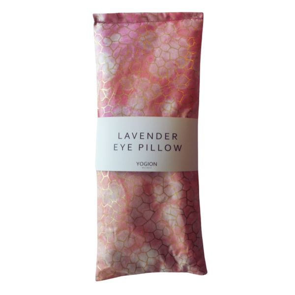 Lavender eye pillow Batik Salmon gold detail