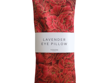 lavender eye pillow red peonies