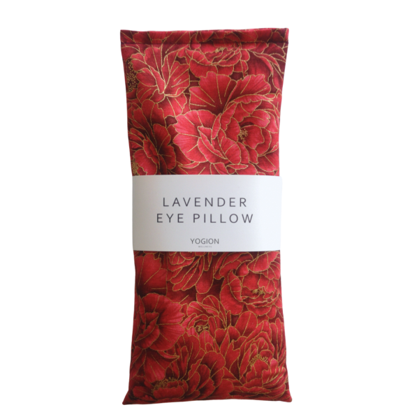 lavender eye pillow red peonies
