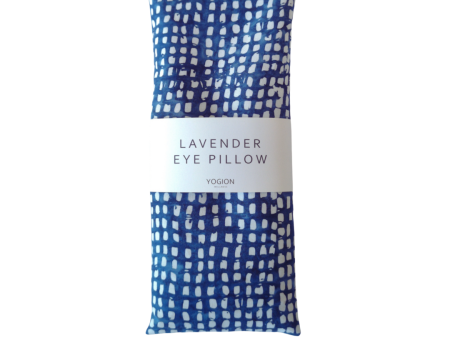 Lavender eye pillow Batik blue squared