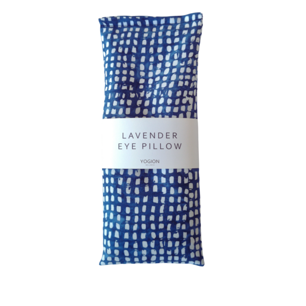 Lavender eye pillow Batik blue squared