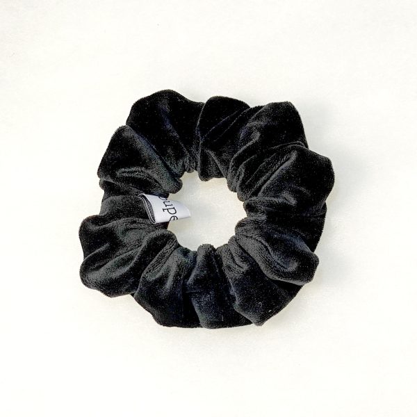 black velvet scrunchie
