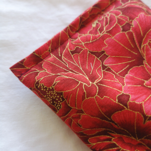 lavender eye pillow red peonies