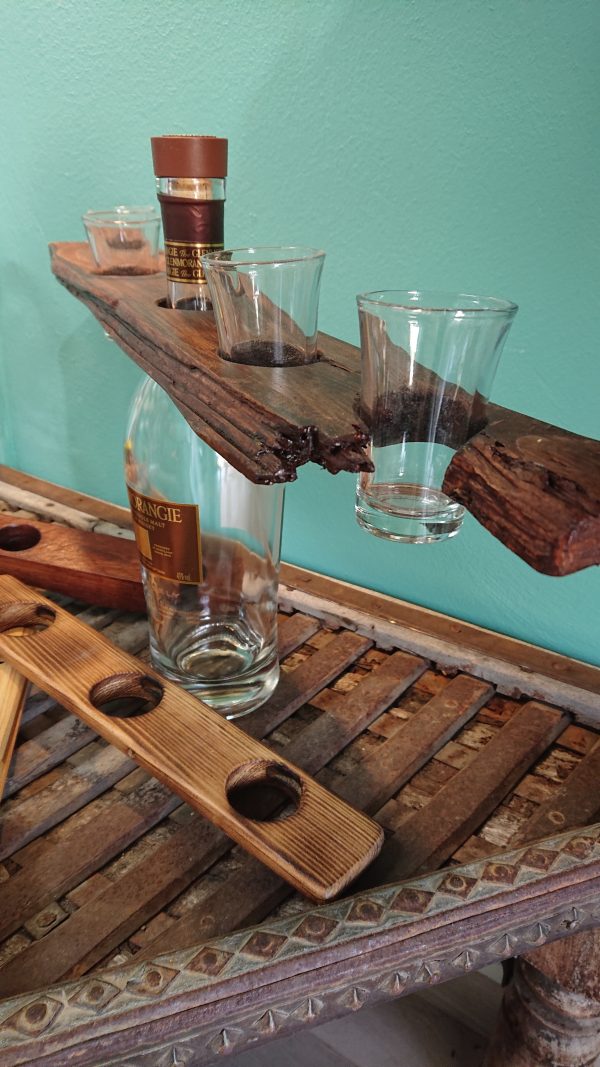 Driftwood Spirit/liquor and shot glass display - Image 4