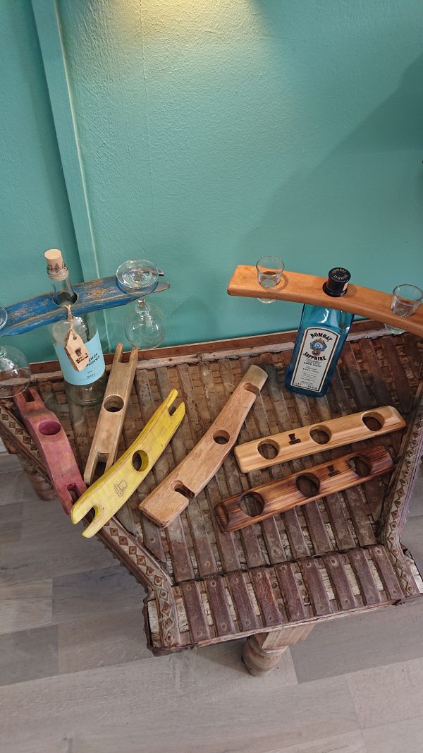 Wine bottle and twin glass displays