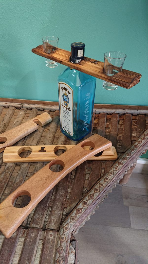 Wine bottle and twin glass displays - Image 13