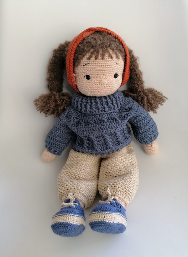 Handmade crocheted winter outfit for Doll Mari - Image 2