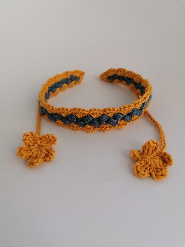 Handmade crocheted set of clothes for doll Mari - Colourful Stripes - Image 3