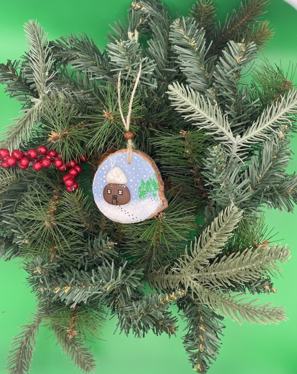 Pebble Ornaments On Wood Slices - Image 22