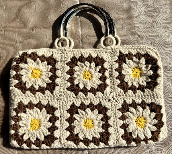 Granny square bag brown