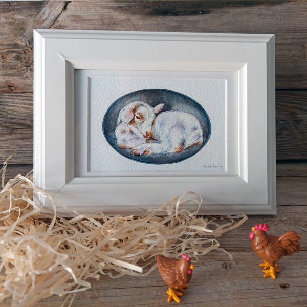 Goat Kid: Original Framed Painting - Image 3