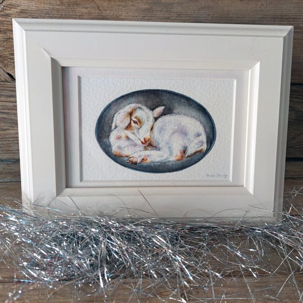 Goat Kid: Original Framed Painting - Image 7