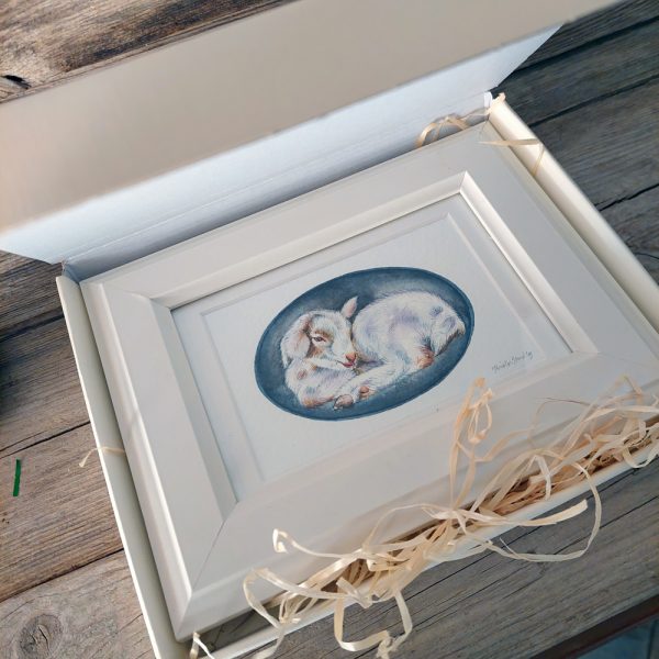 Goat Kid: Original Framed Painting - Image 8