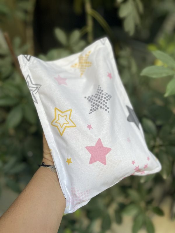 Linseed Pillows - Stars Pink & Yellow