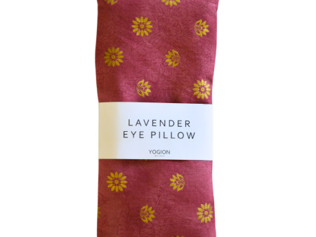 yogion Lavender eye pillow Pink gold daisies