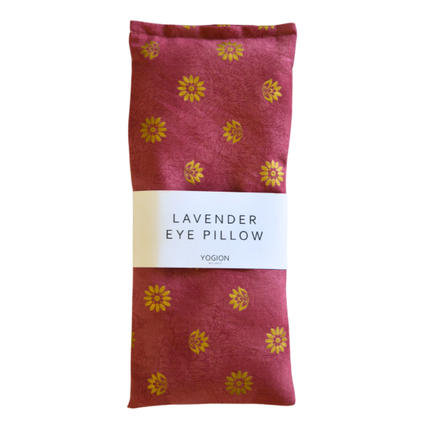 yogion Lavender eye pillow Pink gold daisies