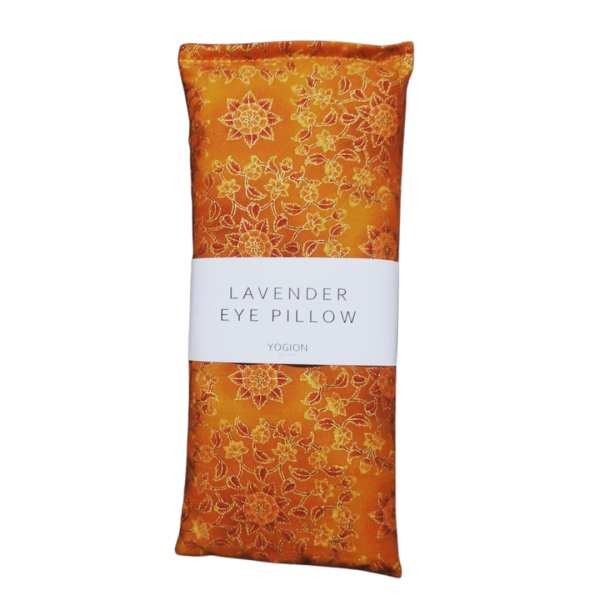 yogion Lavender eye pillow orange gold botanical