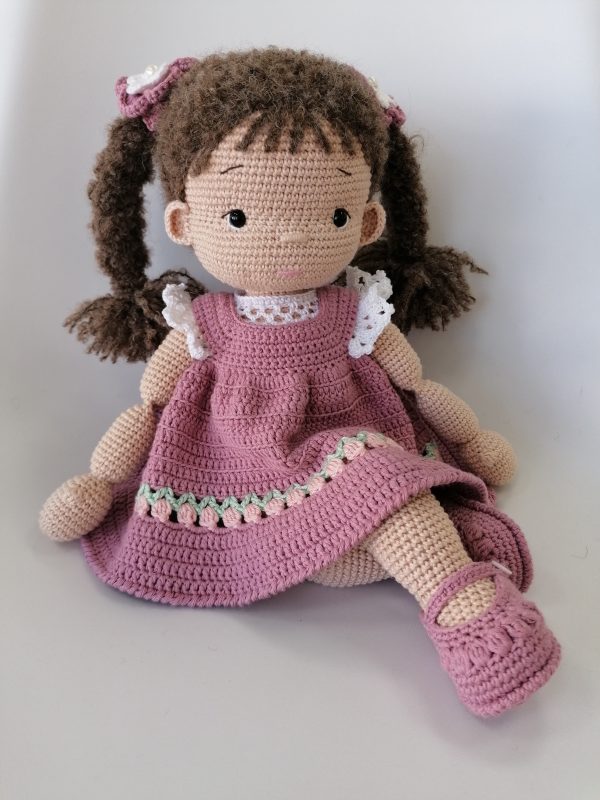 Handmade crocheted stylish set of clothes for Doll Mari - Tulips
