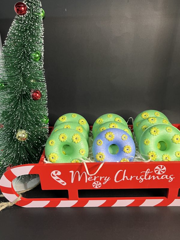 Bath bomb DONUTS WITH FLOWER