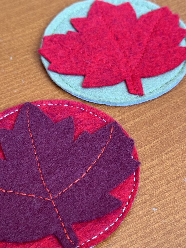 Charming Felt 'Leaf' Coasters - Set of 4 - Image 7