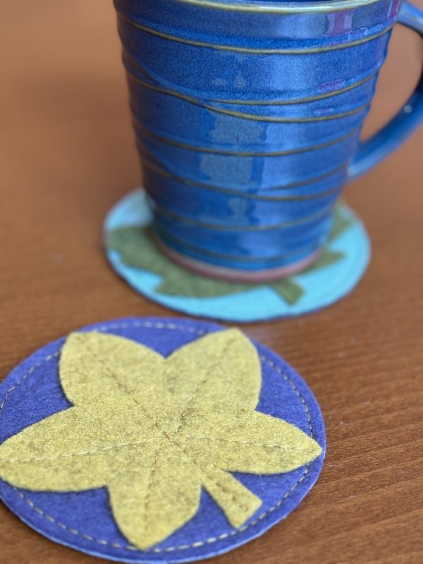 Charming Felt 'Leaf' Coasters - Set of 4 - Image 8