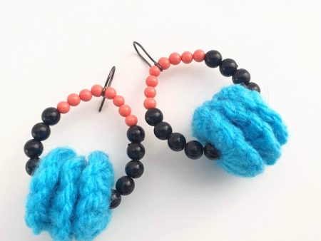 the "Disco girl" earrings // women's charm crocheted earrings - whole
