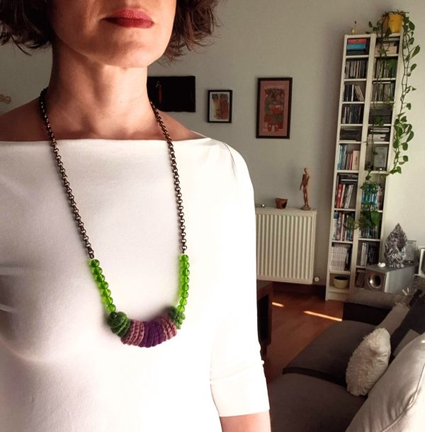 The "Ultra Violet" necklace // Women's necklace - in use