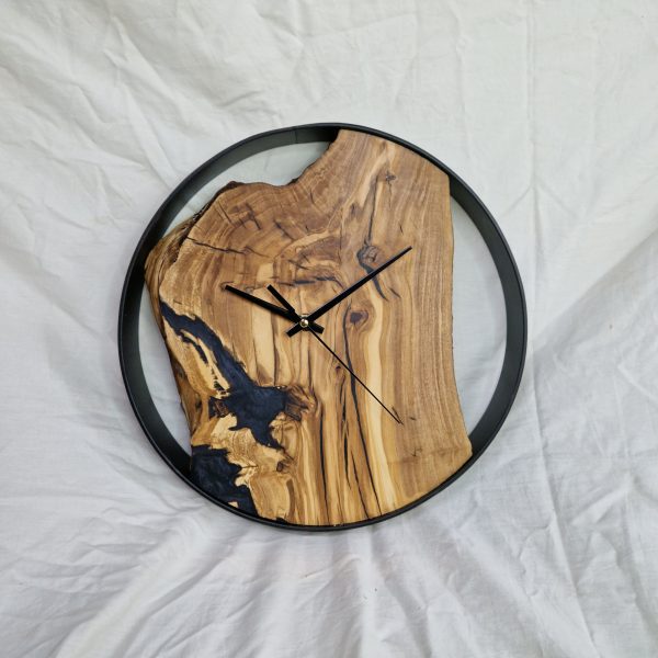 Wall Clock in Olive Wood