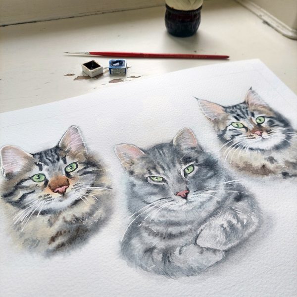 Treasured Custom Pet Portrait Watercolour Painting - Image 9