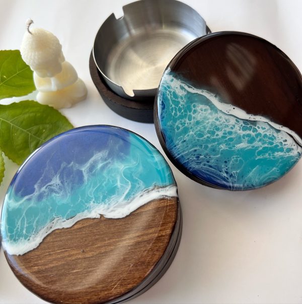 Ocean resin ashtray - Image 4
