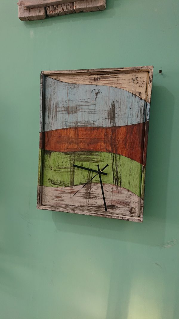 Multi-piece hardwood clock