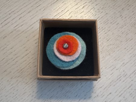 Bold Adjustable Felt Ring -Turquoise