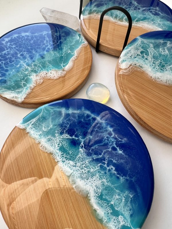 Ocean resin coasters set of four. - Image 8