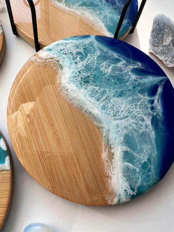 Ocean resin coasters set of four. - Image 7