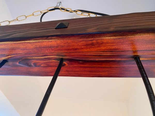 Hanging Pendant Light Rustic Solid Wood - Image 4