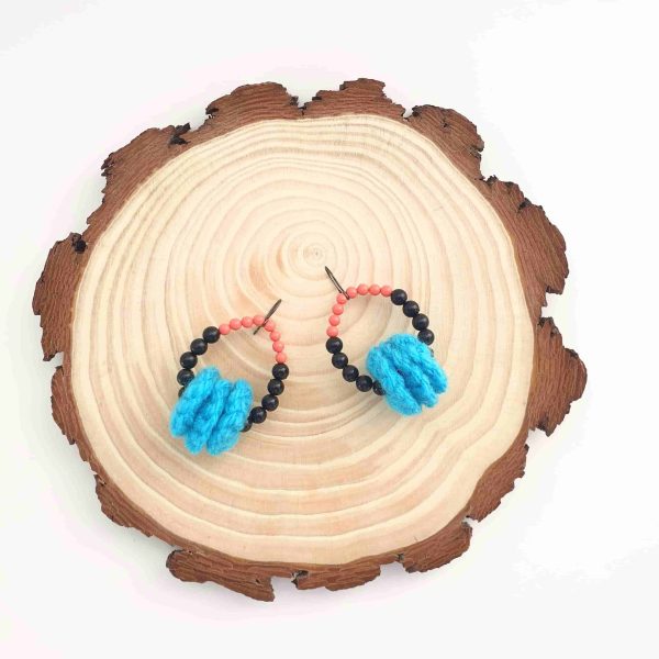the "Disco girl" earrings // women's charm crocheted earrings