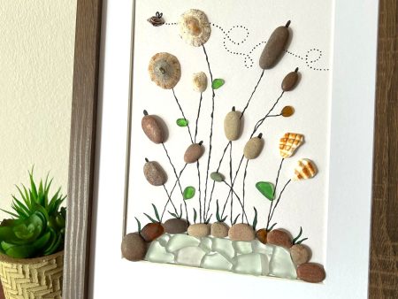 Seaglass and pebble art