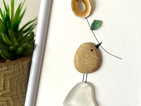Seaglass and Pebble Handcrafted Minimalist Art