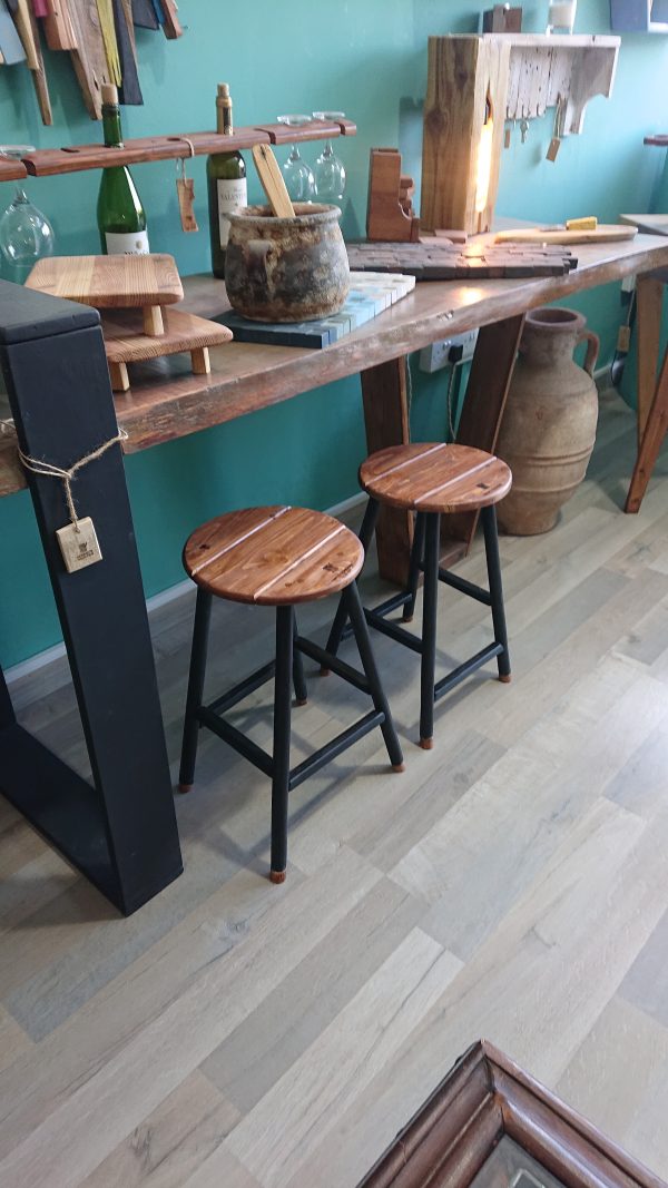 Beautiful pair of handmade stools