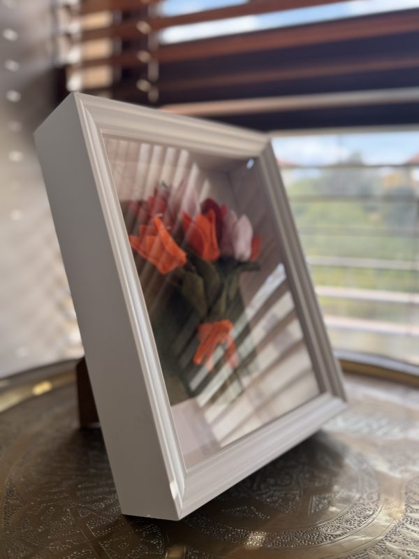 Framed Felt Tulip Bouquet
