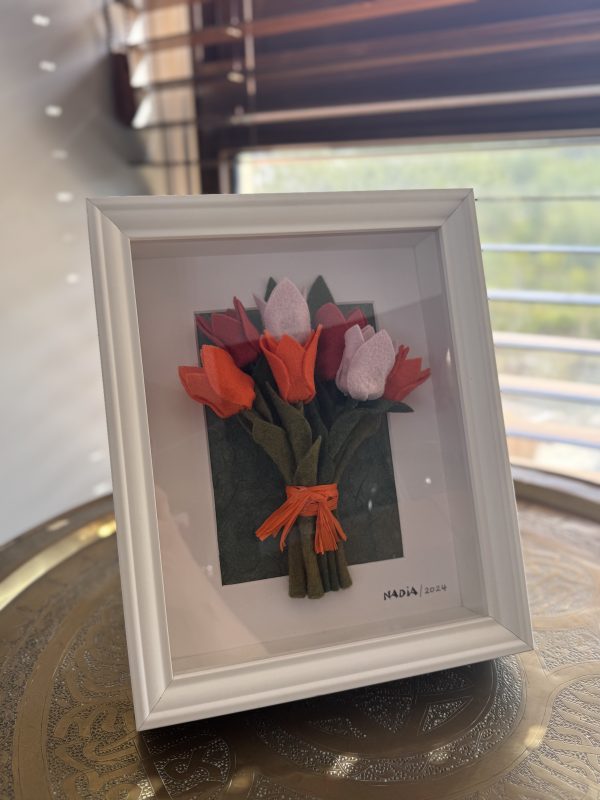 Framed Felt Tulip Bouquet