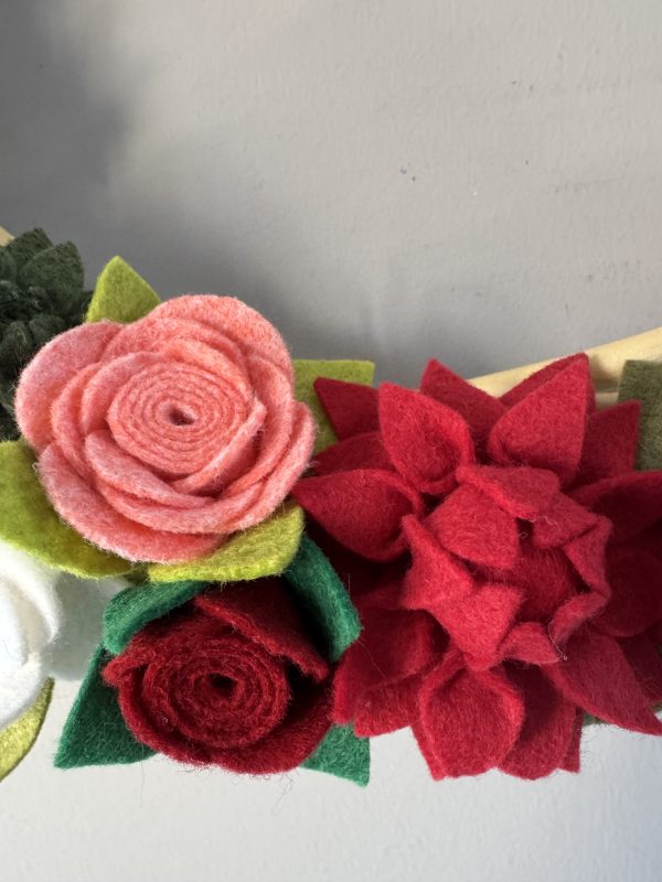 Stunning Felt Flower Wreath-40cm